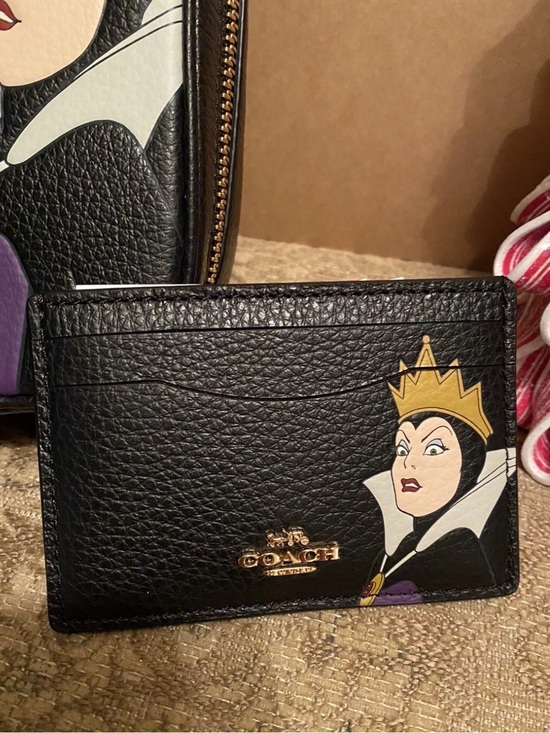 Coach Accessories - Coach Disney X Black Evil Queen Card Case NWT